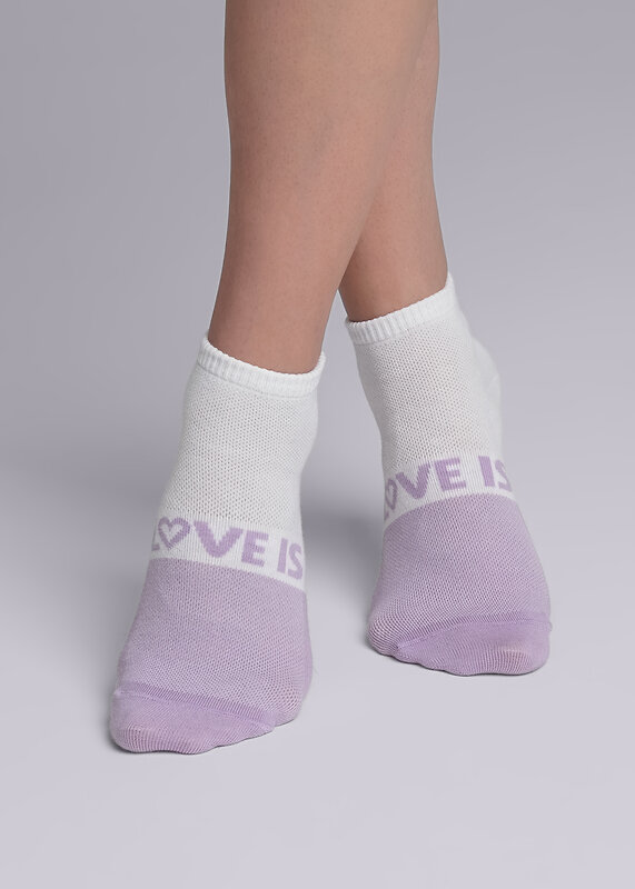 CLEVER Носки 300424 Д5385 белый/св.фиолетовый