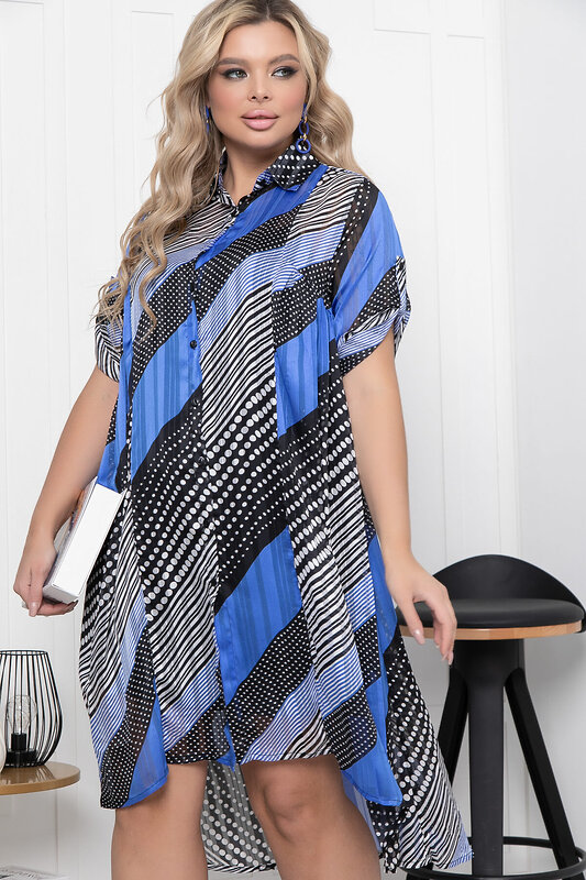LT Collection Платье 300907 П5821 чёрный, синий