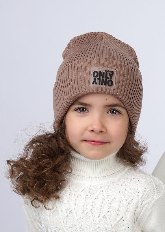 CLEVER Шапка 313302 603435ха св.коричневый