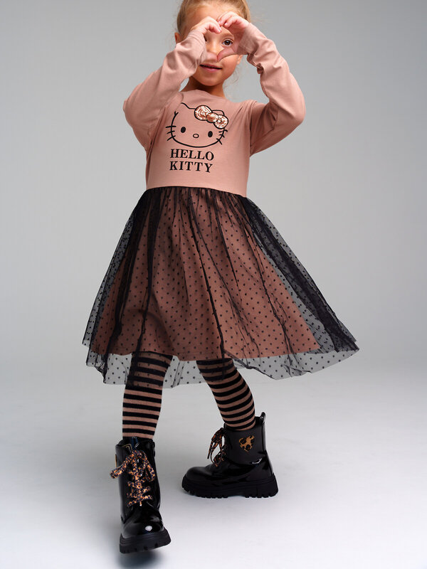 PLAYTODAY Платье 314147 32342028 бежевый