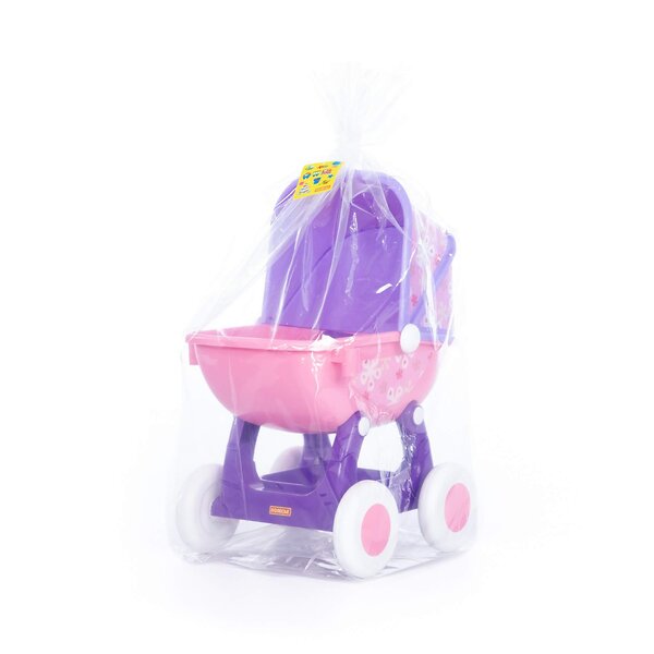 Полесье Коляска для кукол "Arina №2" 4-х колёсная (розовая) (в пакете) 321333 48219 