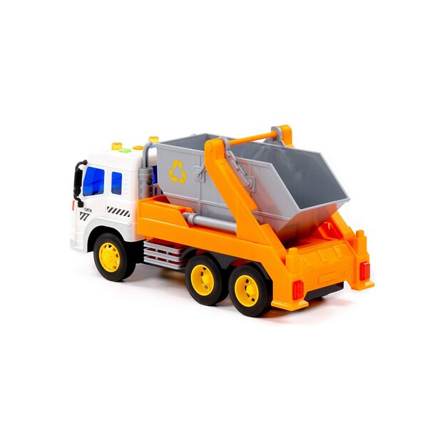 Полесье "Сити", автомобиль-контейнеровоз инерционный (со светом и звуком) (оранжевый) (в коробке) 322849 86228 