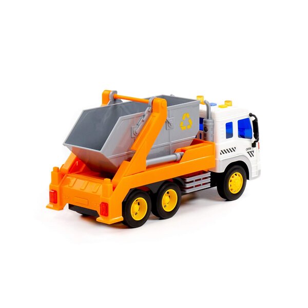 Полесье "Сити", автомобиль-контейнеровоз инерционный (со светом и звуком) (оранжевый) (в коробке) 322849 86228 