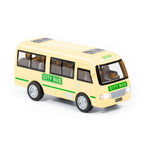 Полесье "Городской автобус", автомобиль инерционный (со светом и звуком) (в пакете) 322953 79893 