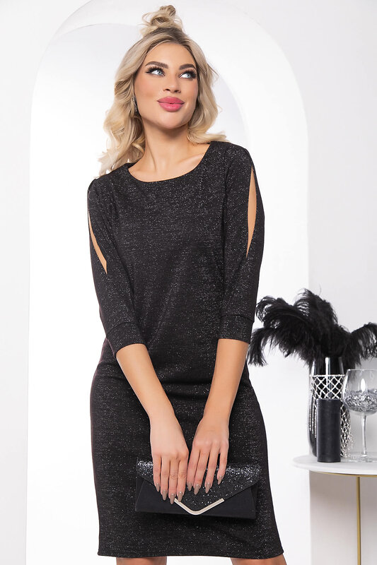 LT Collection Платье 329281 П7786 мерцающая чёрный