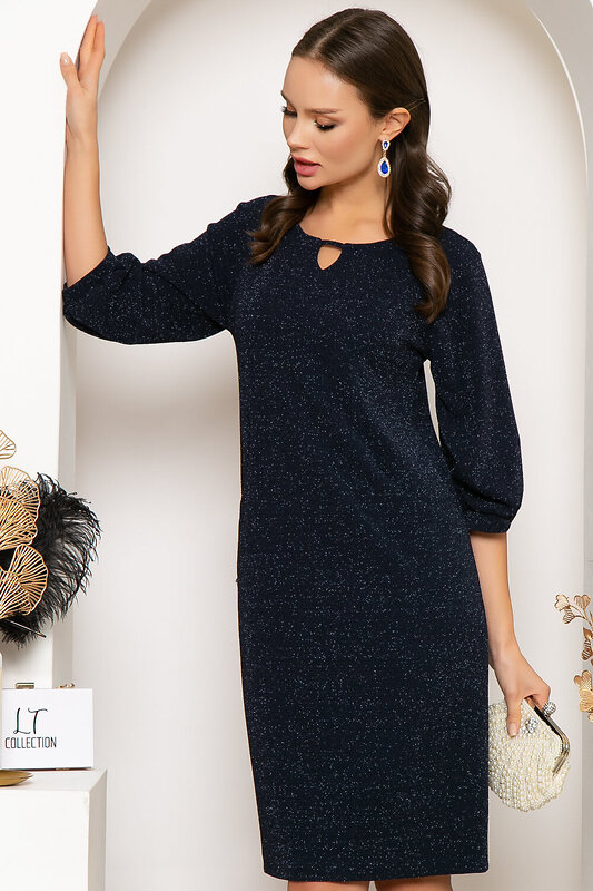 LT Collection Платье 329292 П7827 тёмно-синий