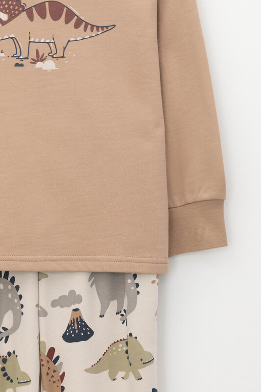 CROCKID Пижама 330633 К 1567 ореховый мусс, динозавры