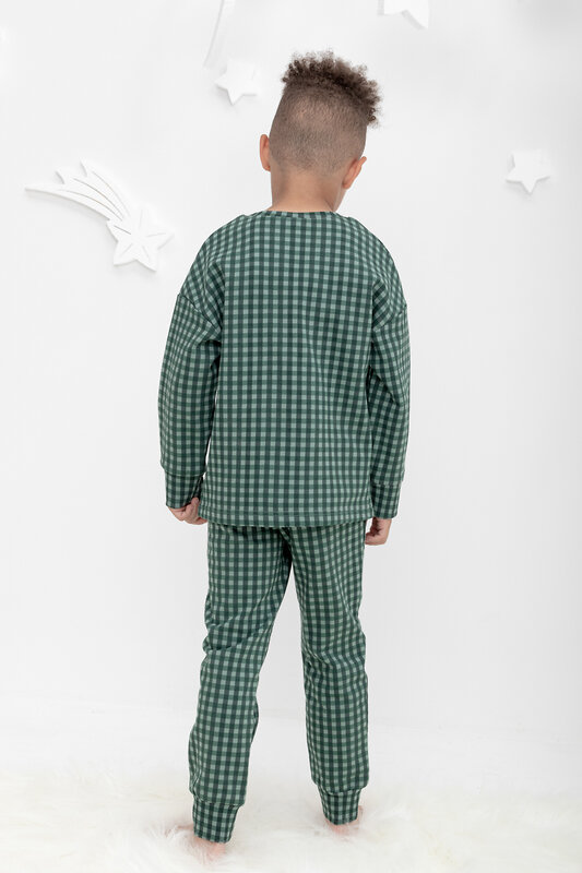 CROCKID Пижама 330634 К 1598 полынь, маленькая клетка