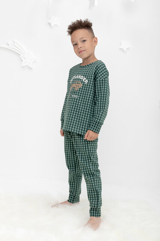 CROCKID Пижама 330634 К 1598 полынь, маленькая клетка
