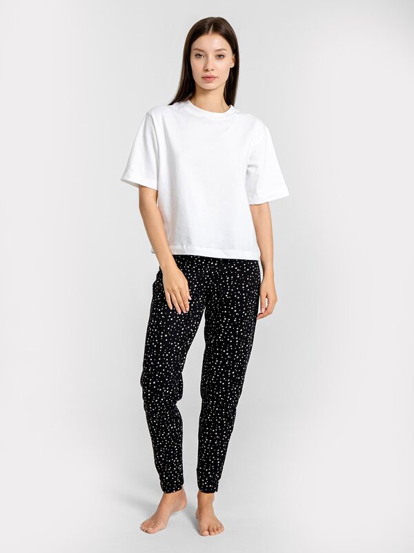 MARK FORMELLE Брюки 333799 532310 мелкие звезды на черном