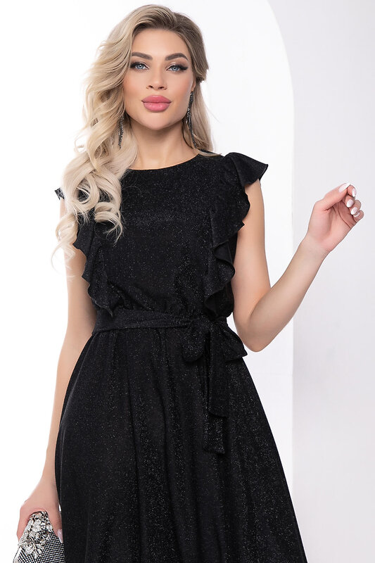 LT Collection Платье 335508 П8003 мерцающий чёрный