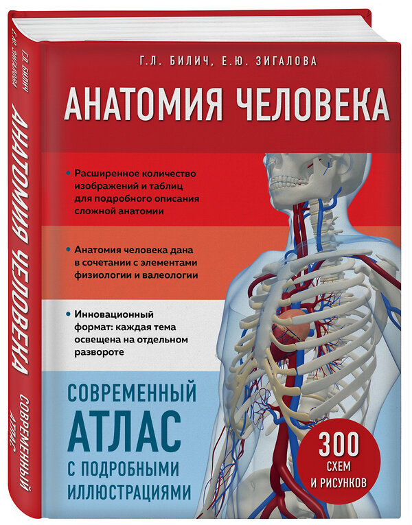 Эксмо Г. Л. Билич, Е. Ю. Зигалова "Анатомия человека. Современный атлас с подробными иллюстрациями" 340339 978-5-04-119701-8 