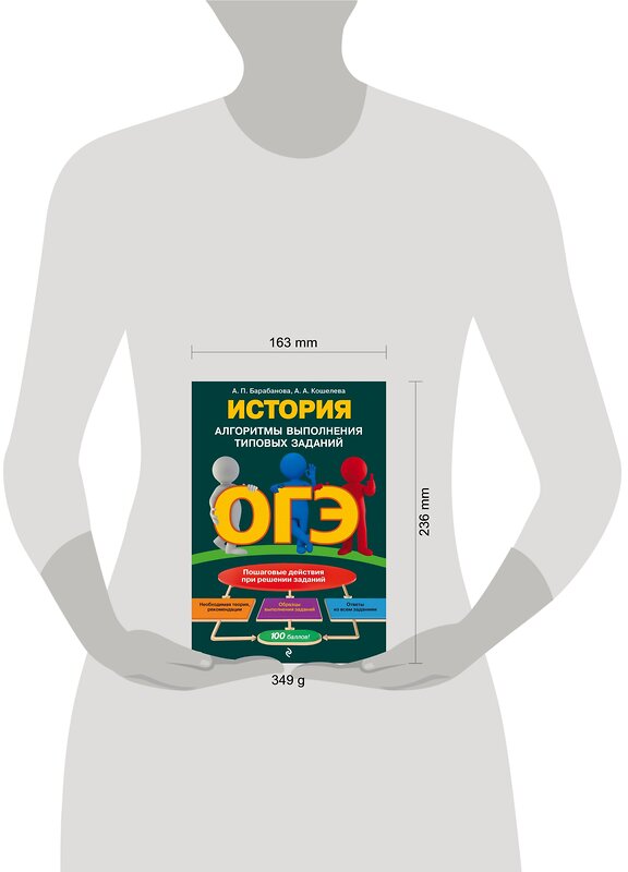 Эксмо А. П. Барабанова, А. А. Кошелева "ОГЭ. История. Алгоритмы выполнения типовых заданий" 346524 978-5-04-112329-1 