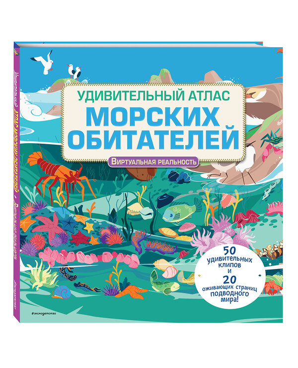 Эксмо Джейми Коллинз "Удивительный атлас морских обитателей. Виртуальная реальность" 349040 978-5-04-119052-1 