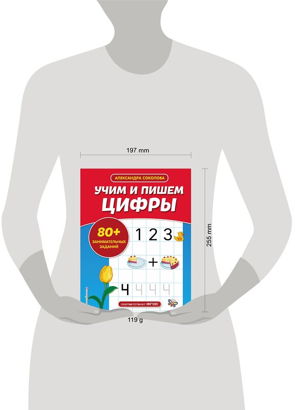 Эксмо А. А. Соколова "Учим и пишем цифры" 354288 978-5-04-164180-1 