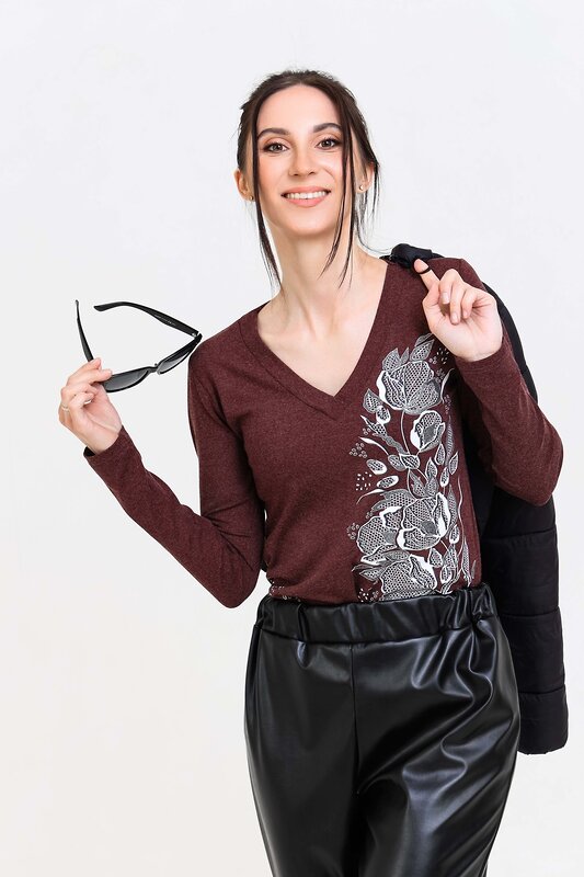 Натали Джемпер 355143 Джемпер Чезари бордо