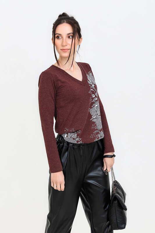 Натали Джемпер 355143 Джемпер Чезари бордо