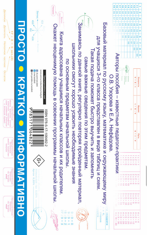 АСТ Узорова О.В., Нефедова Е.А. "Все таблицы для 3 класса. Русский язык. Математика. Окружающий мир." 366458 978-5-17-106482-2 