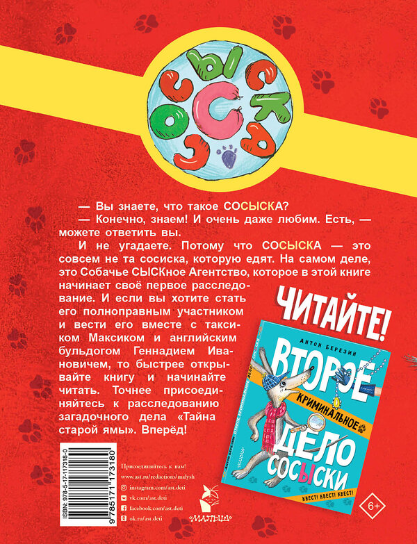 АСТ Березин Антон "Первое криминальное дело Сосыски" 369392 978-5-17-117318-0 