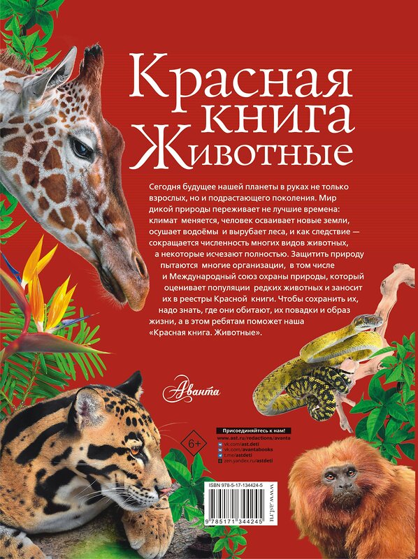 АСТ Куксина Н.В., Смирнова С.В. "Красная книга. Животные" 372528 978-5-17-134424-5 