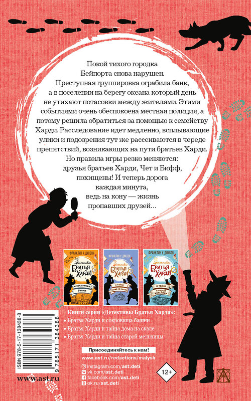 АСТ Франклин У. Диксон "Братья Харди и тайна пропавших друзей" 373099 978-5-17-138438-8 