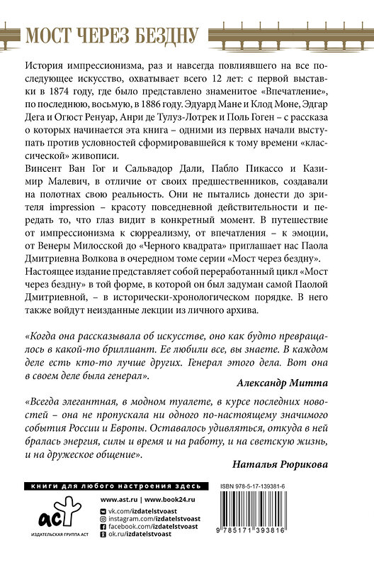 АСТ Волкова П.Д. "Мост через Бездну. Импрессионисты и XX век." 374800 978-5-17-139381-6 