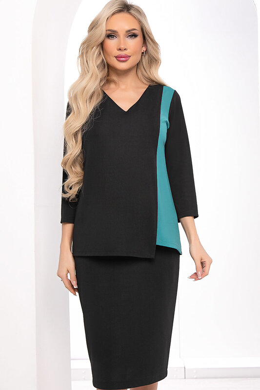 LT Collection Костюм 376665 К8359 черный, бирюза