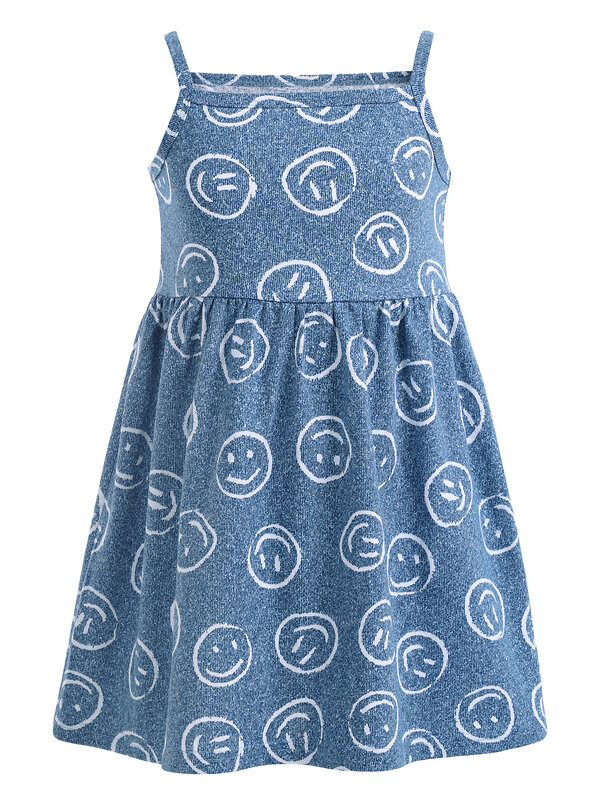 Апрель Сарафан 376706 1ДПС4407001н смайлики на джинсе