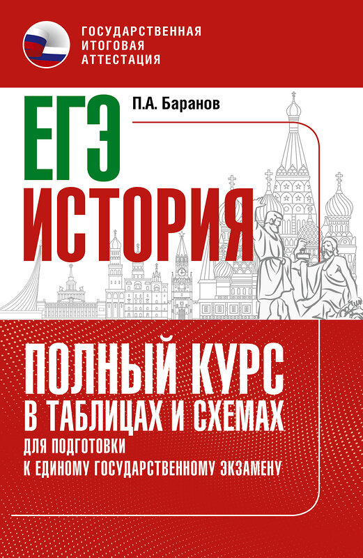 АСТ Баранов П.А. "ЕГЭ. История. Полный курс в таблицах и схемах для подготовки к ЕГЭ" 379309 978-5-17-150848-7 