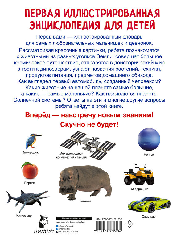 АСТ Дмитриева В.Г. "Первая иллюстрированная энциклопедия для детей" 380097 978-5-17-152263-6 