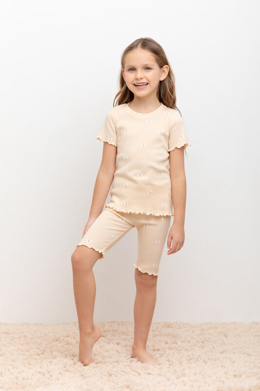 CROCKID Пижама 393573 К 1632-1 персиковый зефир, бабочки