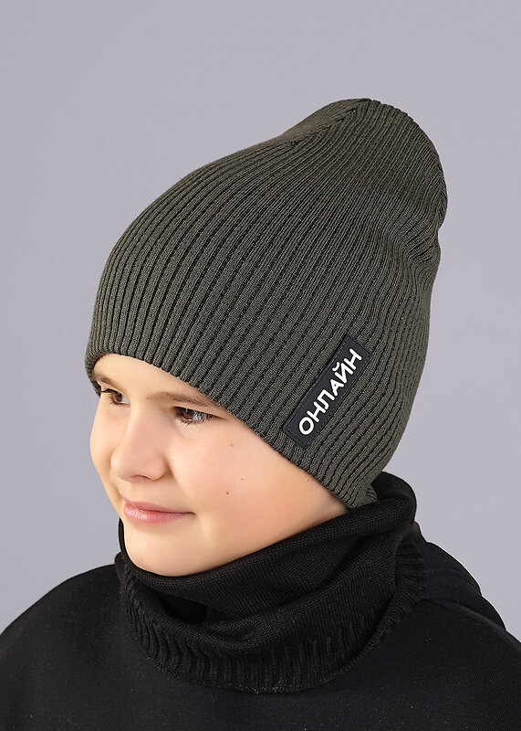 CLEVER Шапка 394548 533720ха хаки/чёрный