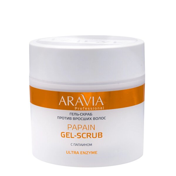 ARAVIA Professional Гель-скраб против вросших волос Papain Gel-Scrub, 300 мл/8, 398620 1075 