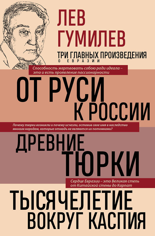 Эксмо Лев Гумилев "Лев Гумилев. От Руси к России. Древние тюрки. Тысячелетие вокруг Каспия" 399931 978-5-04-173333-9 