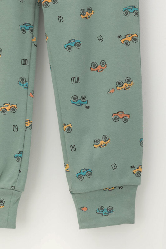 CROCKID Пижама 402801 К 1541 пшеница, гонки на весеннем зеленом