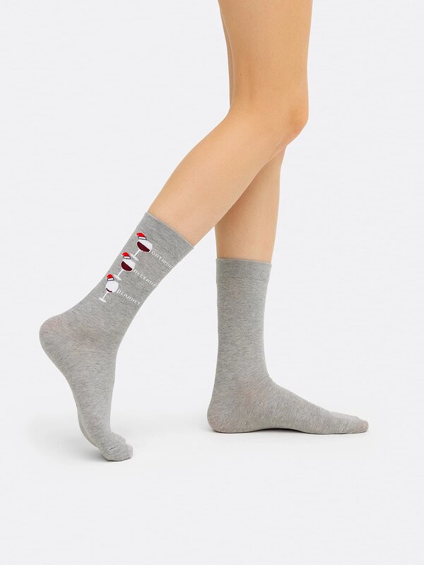 MARK FORMELLE Женские носки 404778 3008K-2185 серый меланж