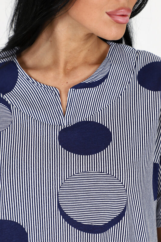 Натали Туника 406025 6087 синяя полоска