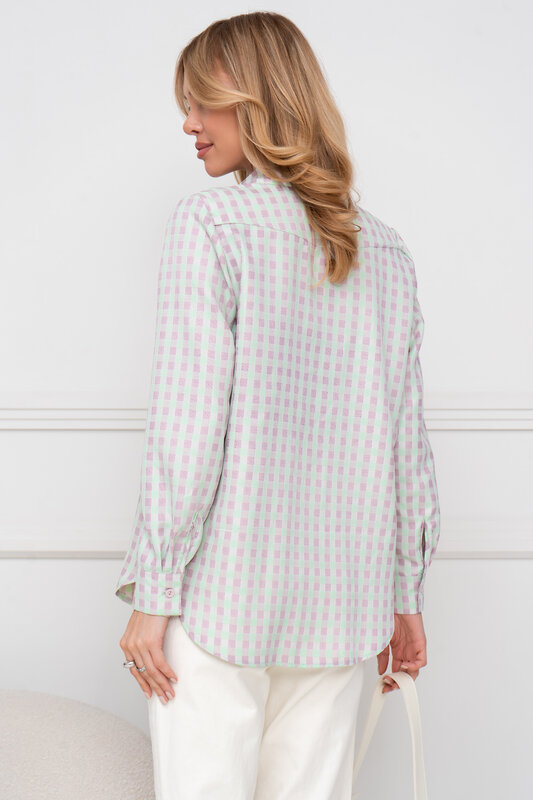 Open-style Рубашка 414654 5719 розовый/салатный
