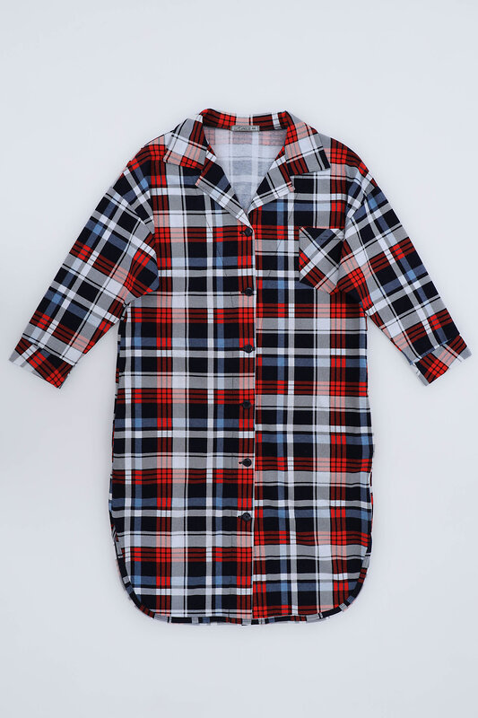 Натали Халат 420753 21532 синяя клетка