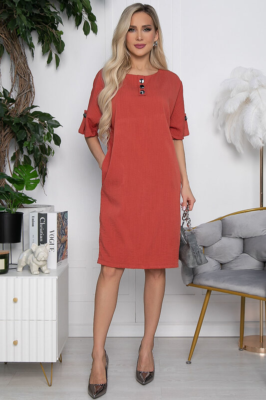 LT Collection Платье 423536 П10372 коралловый