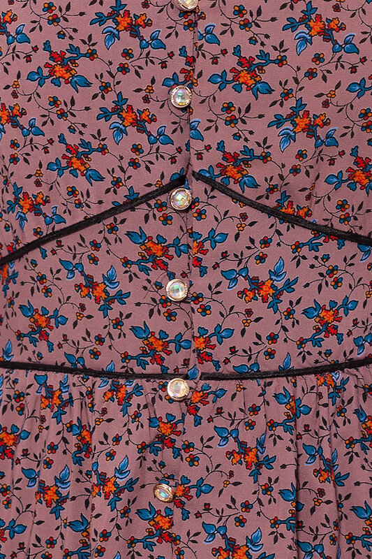 OleGra Платье 69308 19614 Мокко/цветы