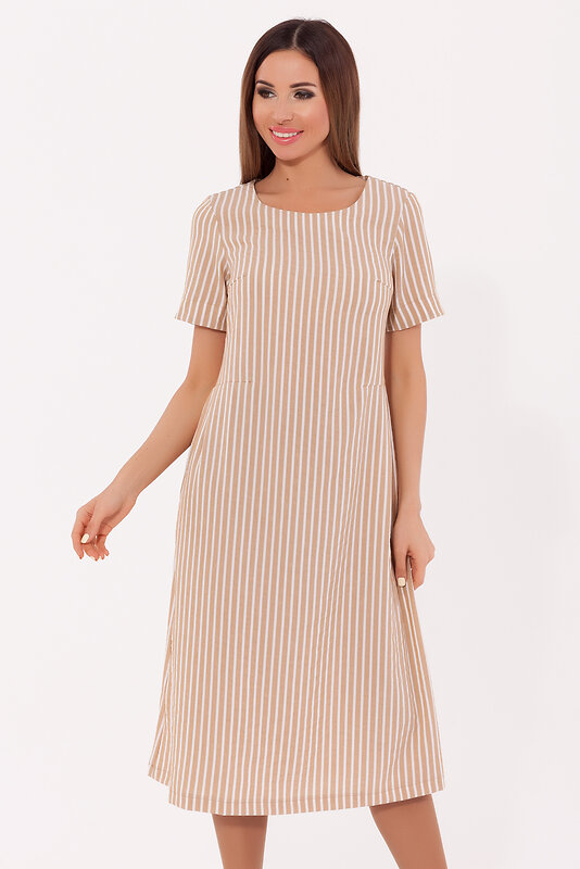 VISERDI Платье 69376 10008-бпл 459670 Бежевый/полоса