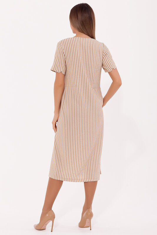 VISERDI Платье 69376 10008-бпл 459670 Бежевый/полоса