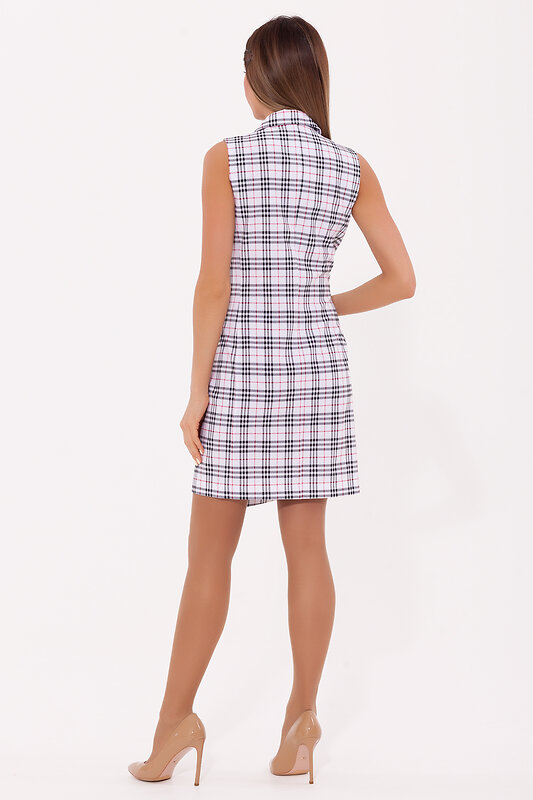 VISERDI Платье 69381 10009-клт 459710 Белый/клетка