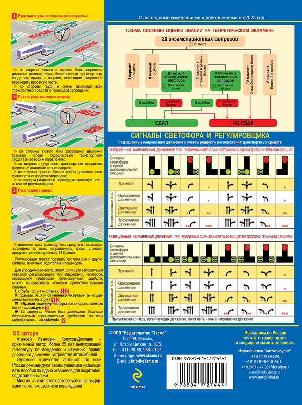 Эксмо Копусов-Долинин А.И. "Экзамен в ГИБДД. Категории C, D, подкатегории C1, D1 (с посл. изм. и доп. на 2023 год)" 427721 978-5-04-172744-4 