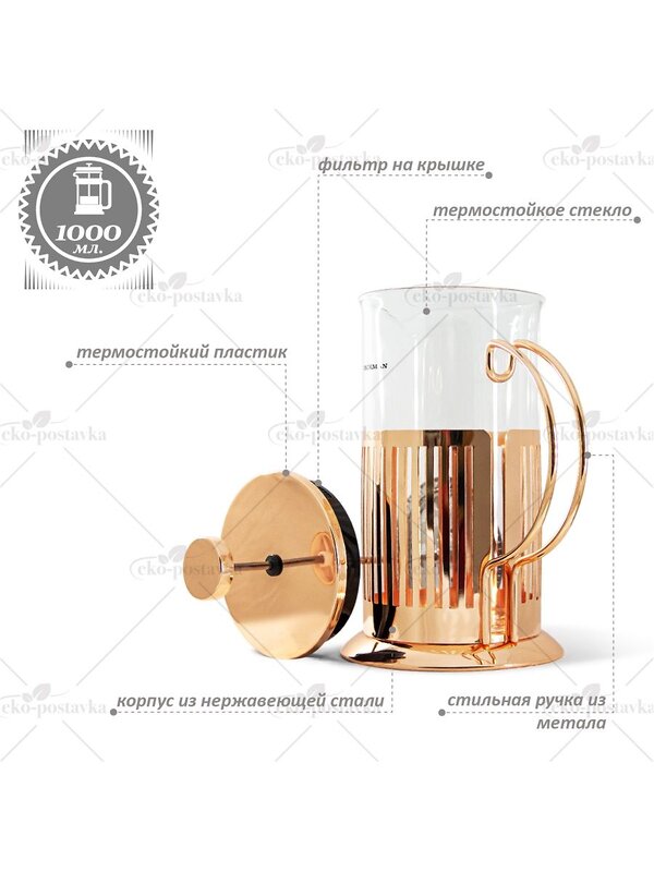 BACKMAN Френч-пресс 430160 BM-0504 солнечно-желтый