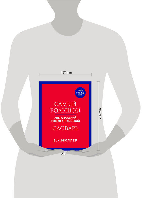 Эксмо В. К. Мюллер "Самый большой англо-русский русско-английский словарь (ок. 500 000 слов) (красно-синий)" 435629 978-5-04-199221-7 