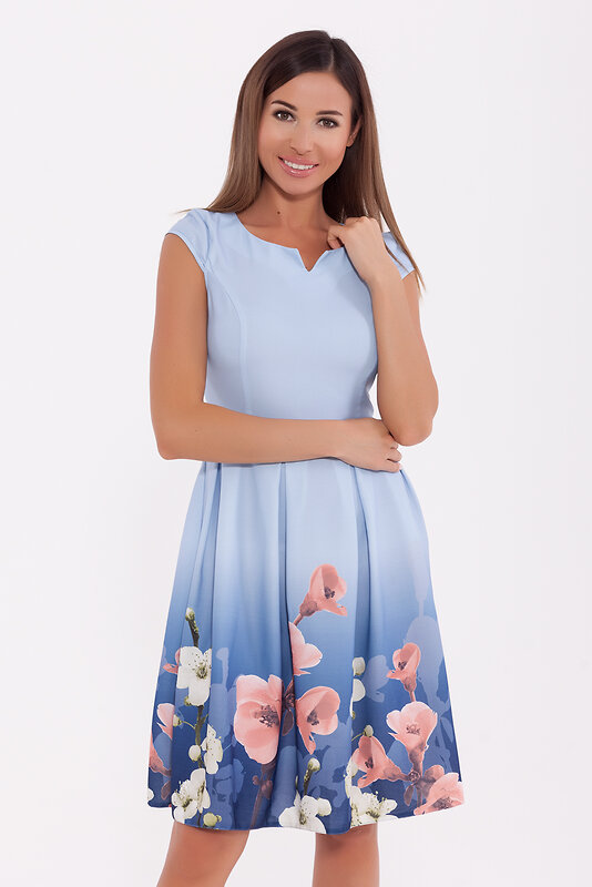 VISERDI Платье 71358 1944-цвт 459950 Голубой/цветы