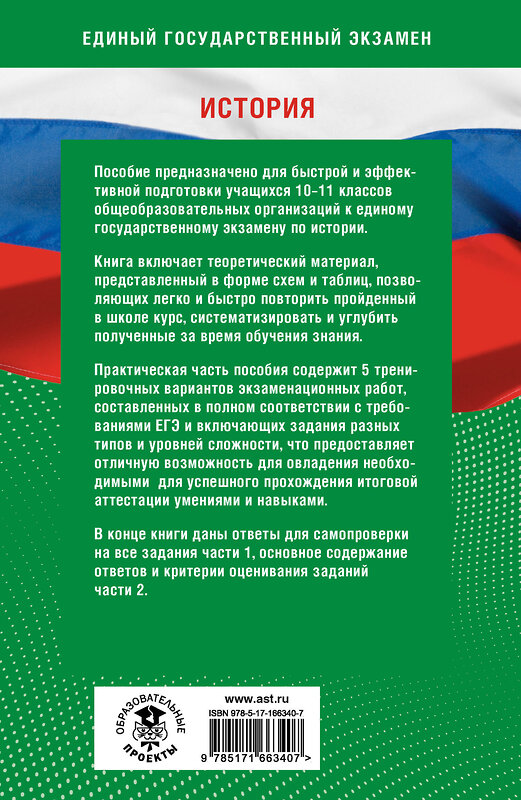 АСТ Баранов П.А., Соловьёв Я.В. "Готовимся к ЕГЭ за 30 дней. История" 445416 978-5-17-166340-7 