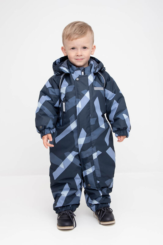 CROCKID Комбинезон 446178 ВК 60032/н/39 Ал индиго, пересекающиеся прямоугольники